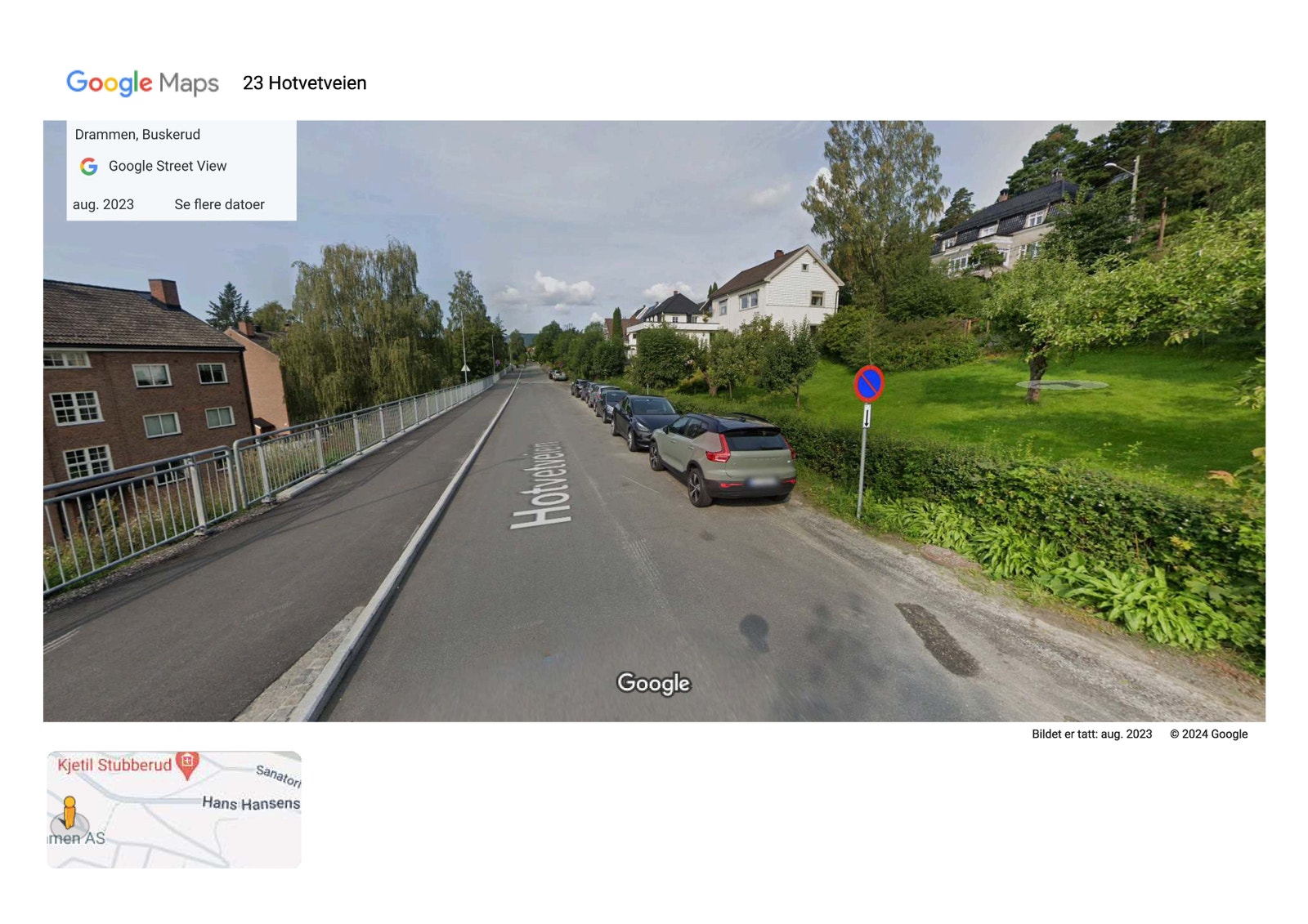 Parkering 70 meter borti gata Galleribilde