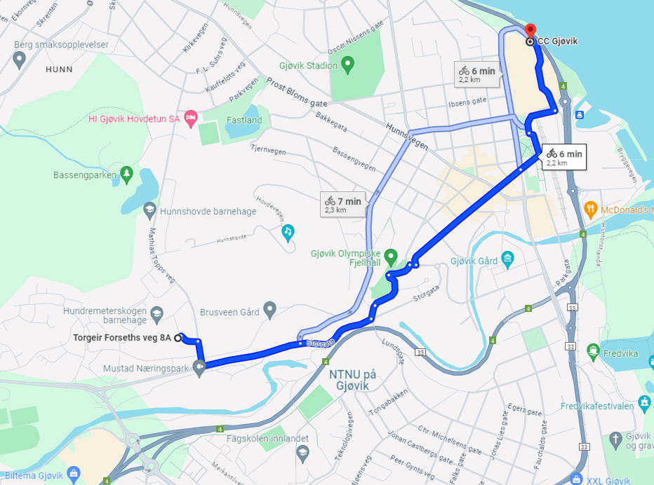 Kort vei til CC og sentrum Galleribilde