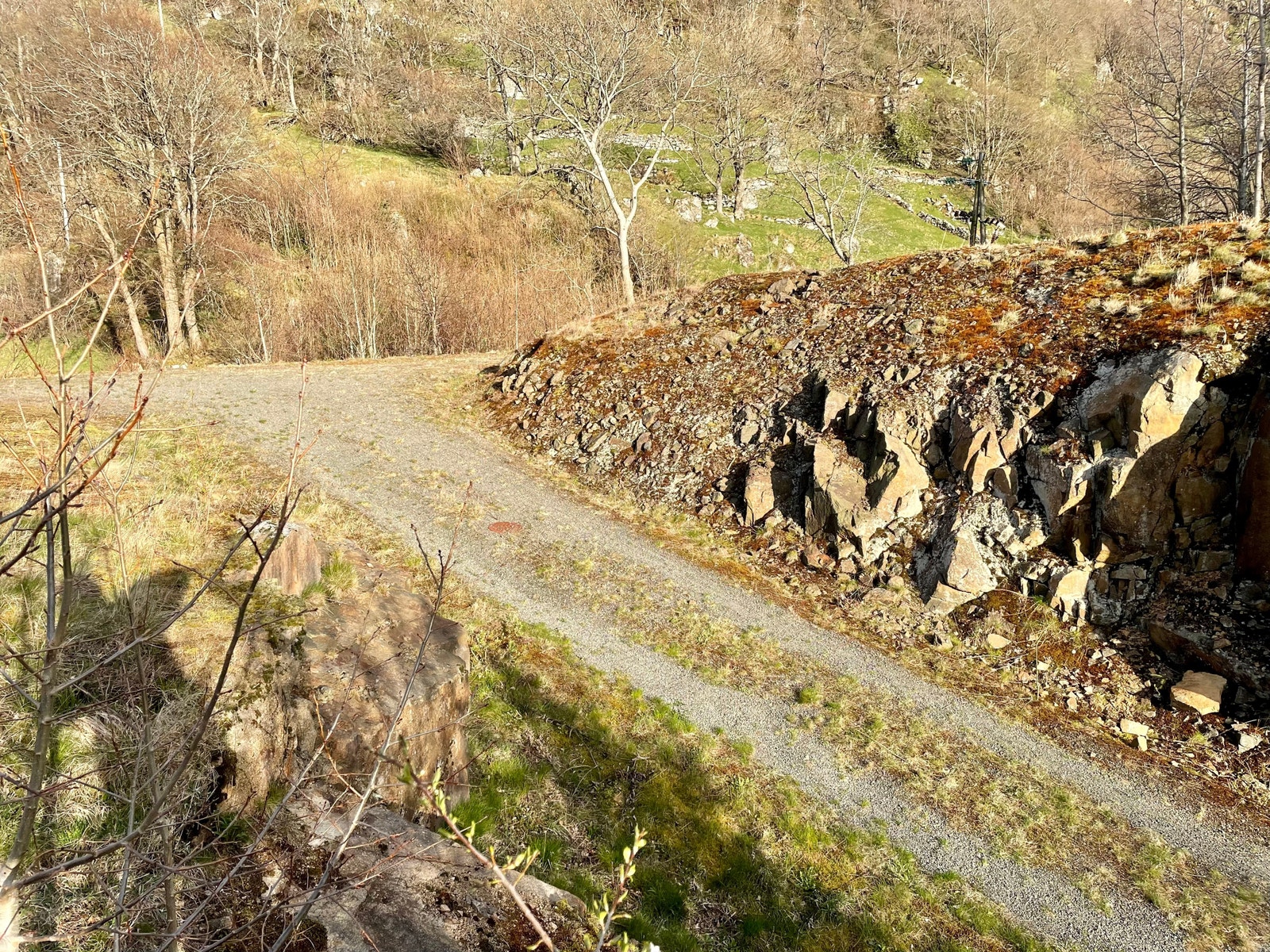 Veien opp til fremtidige hus/hytter. Galleribilde