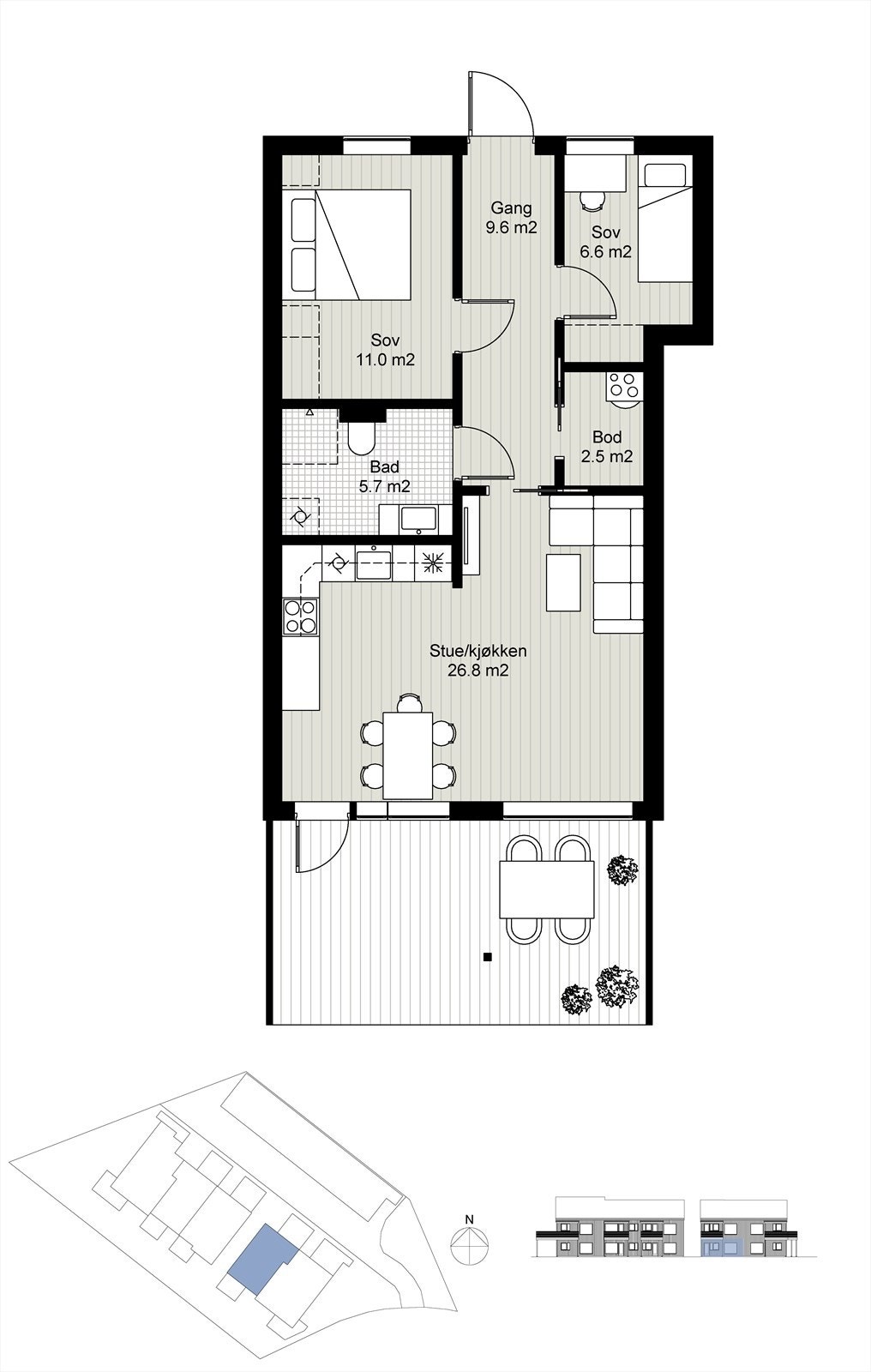 Plantegning leilighet 8 Galleribilde