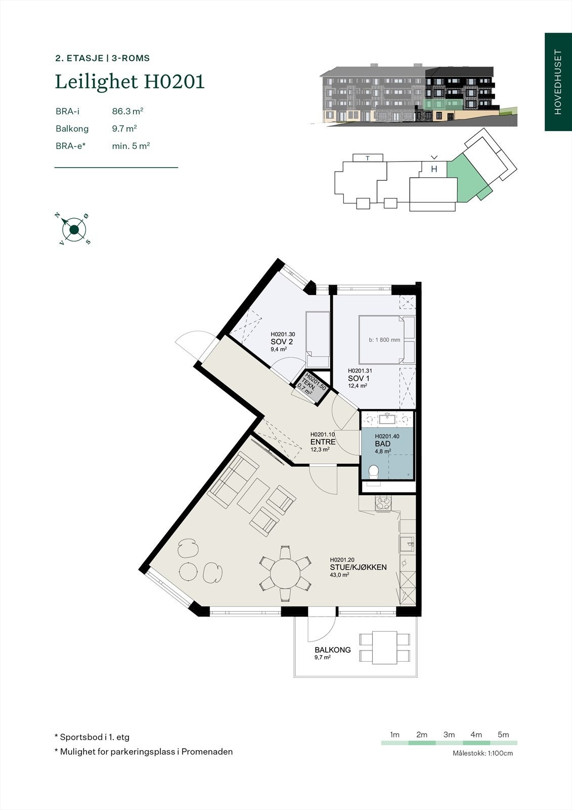 Plantegning H201 Galleribilde