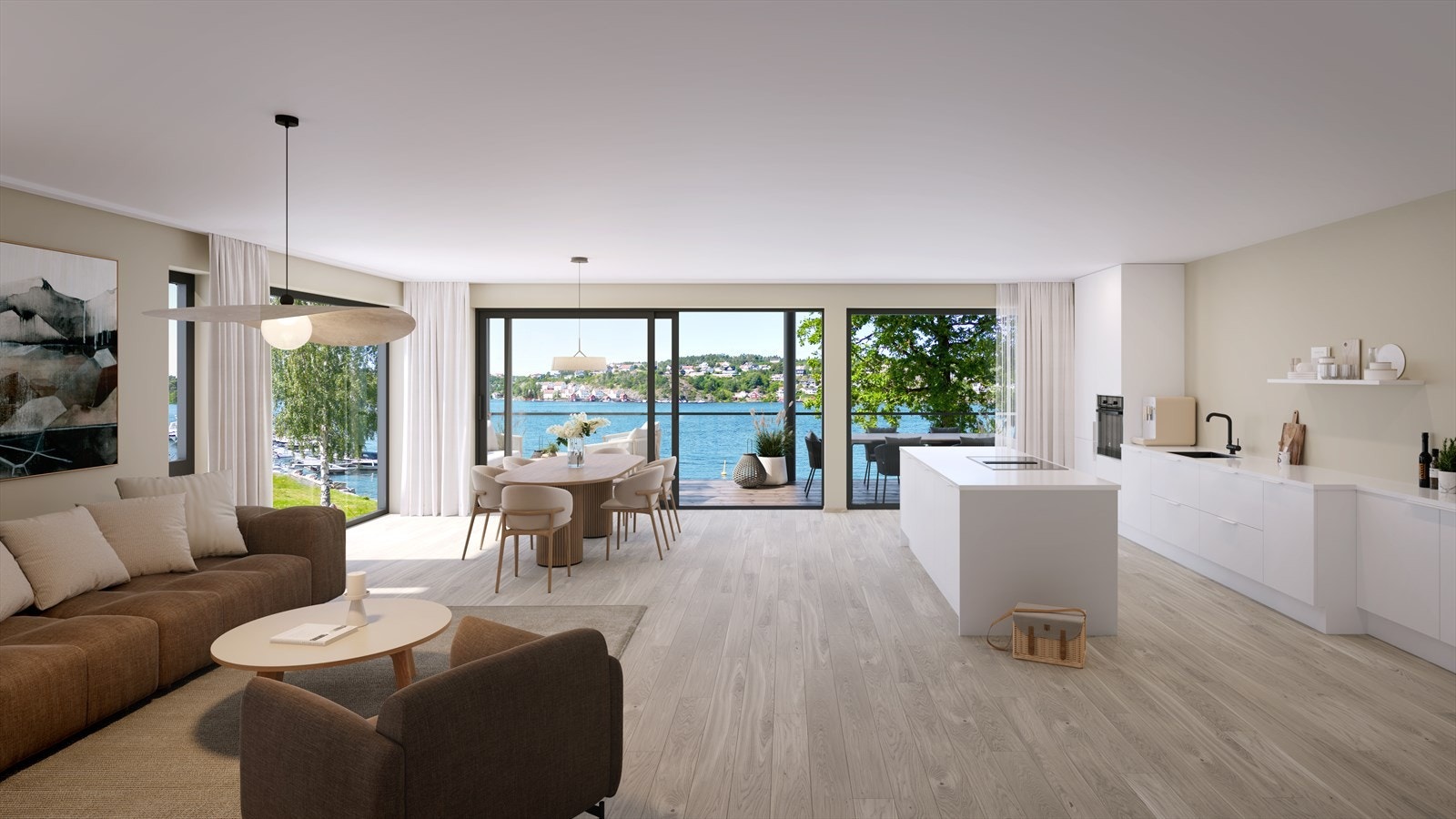 Interiørillustrasjon - Leilighet S102 (Strandhuset) Galleribilde