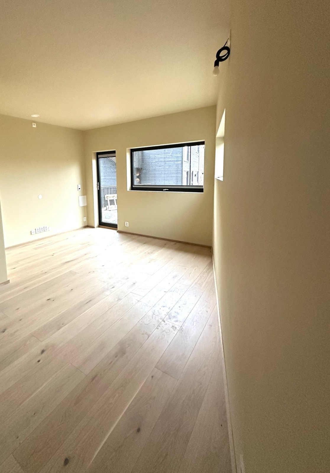 Før møblering. Utsikt fra sovealkove Galleribilde