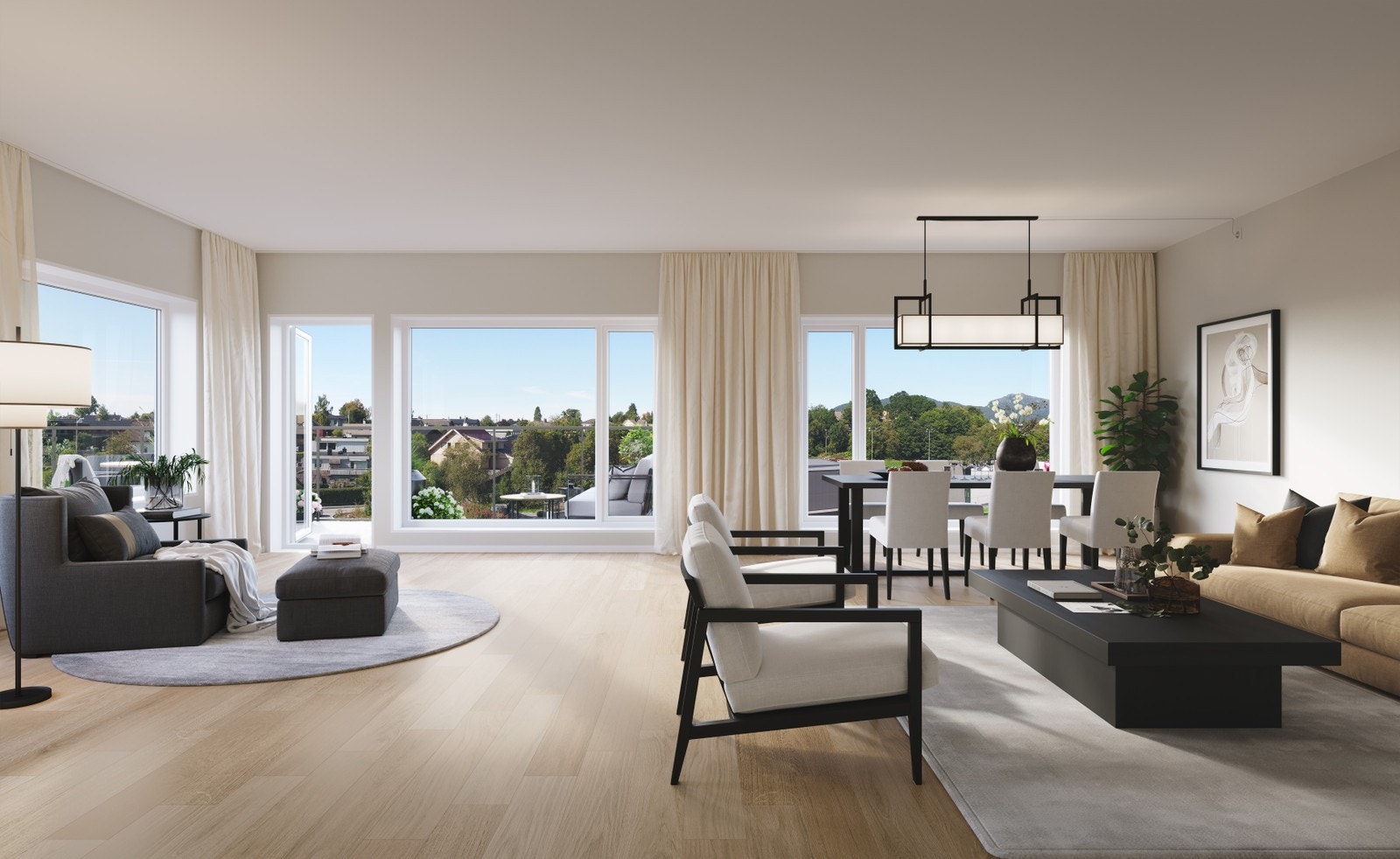 Romslig og gode planløsninger, illustrasjon fra leilighet A5-10 Galleribilde