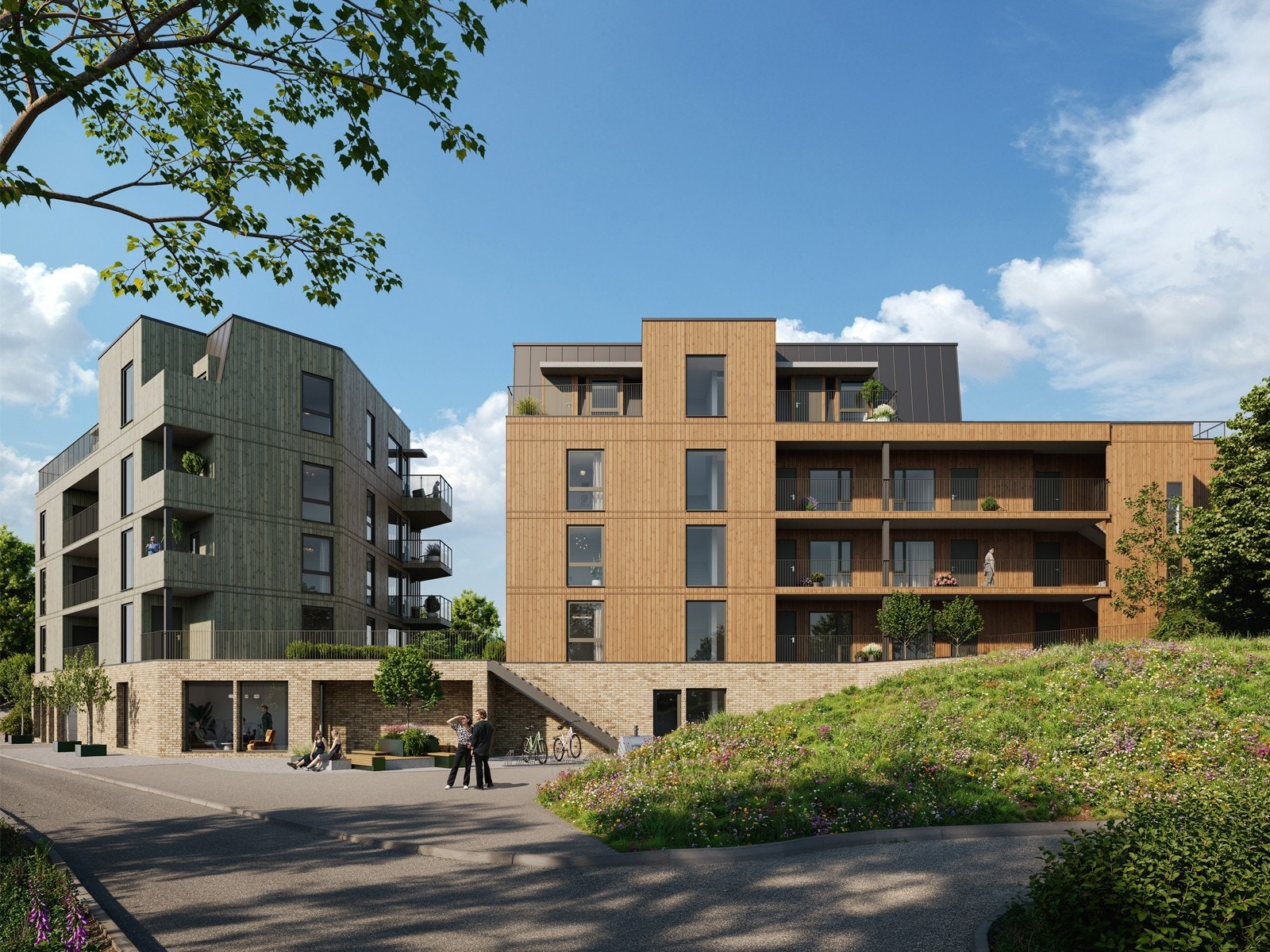 25 solrike leiligheter sentralt på Nesttun Galleribilde