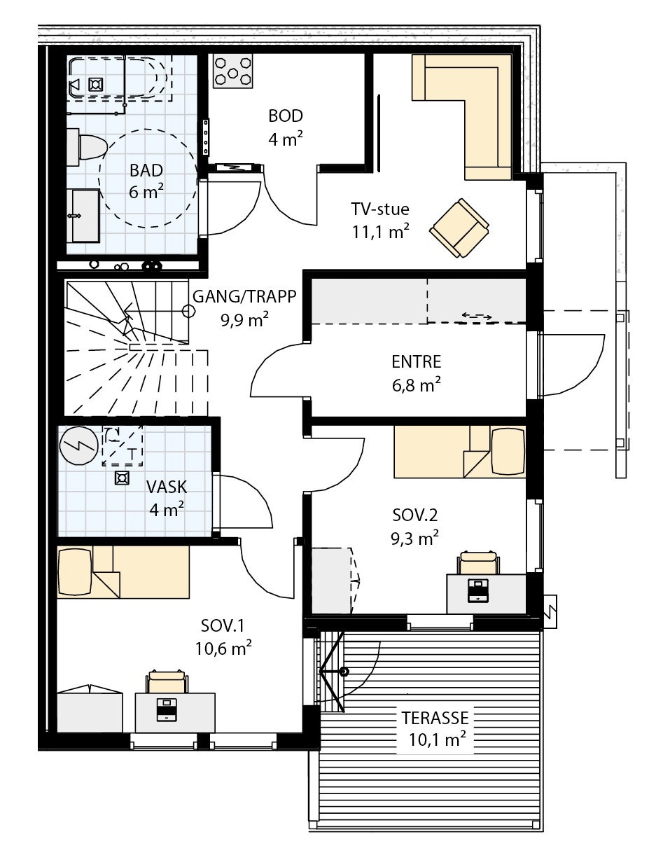 Planløsning underetasje Galleribilde