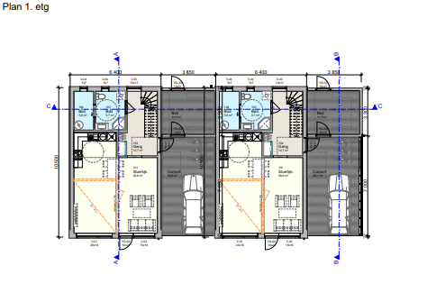 Plan 1. etasje Berglia 57a og b Galleribilde