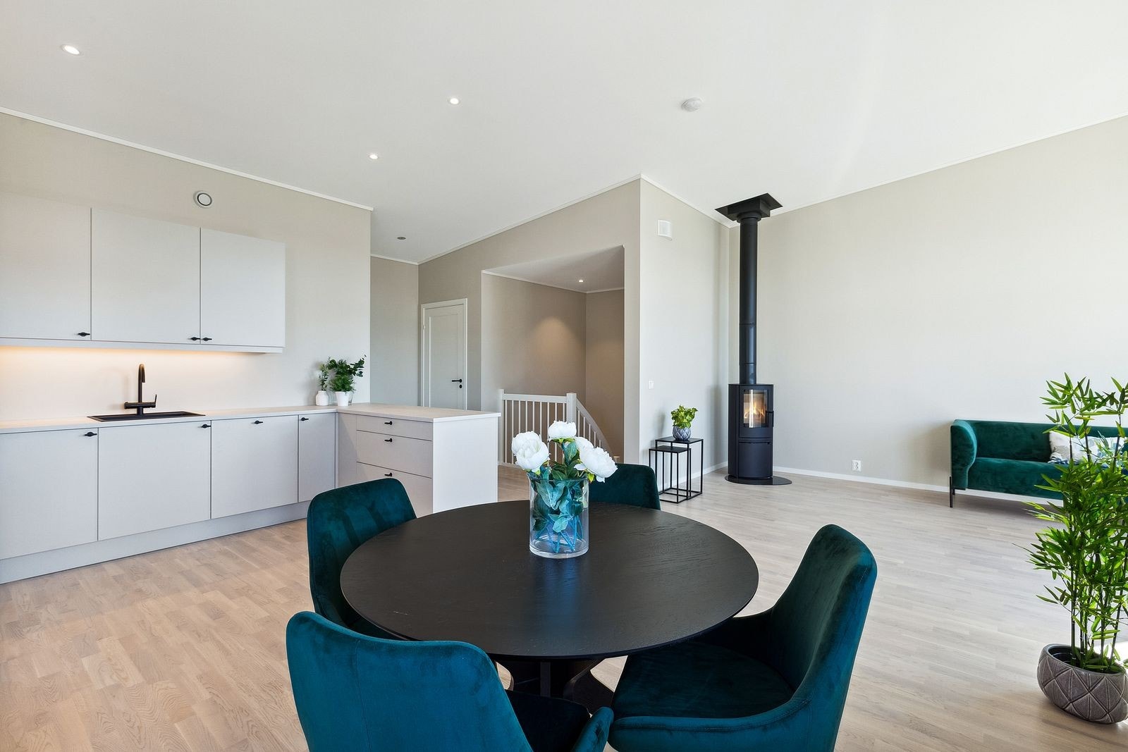 Moderne vedovn fra Peisselskabet på stue. Illustrasjonsfoto. Galleribilde