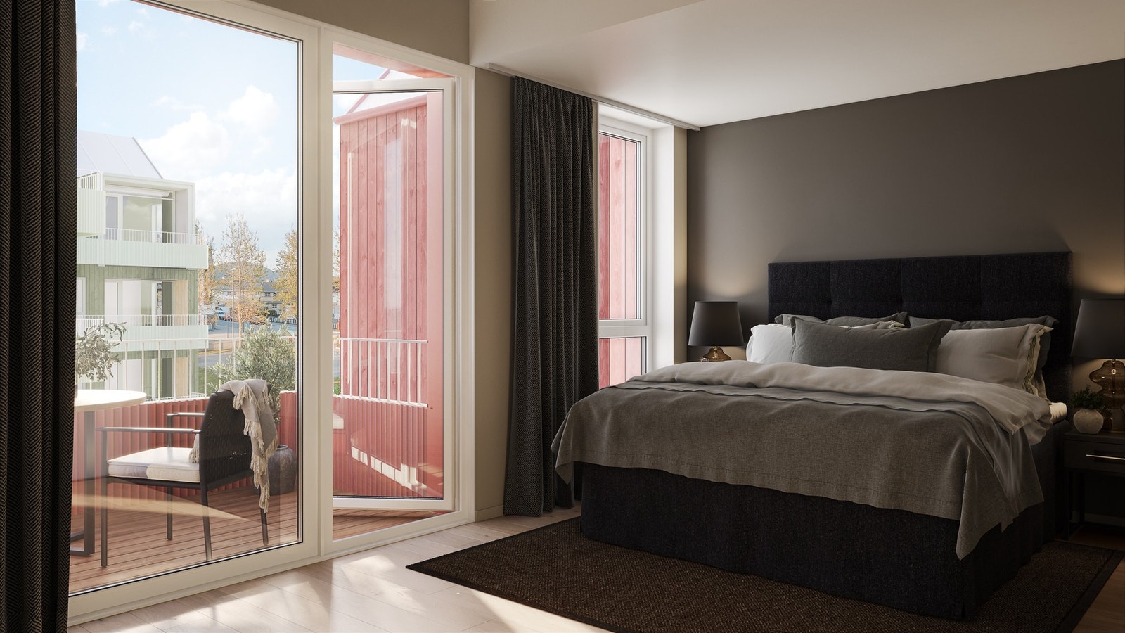 Lad opp batteriene dine på
soverommet. Finn ro og hent energi i et av boligens mest behagelige rom. Galleribilde