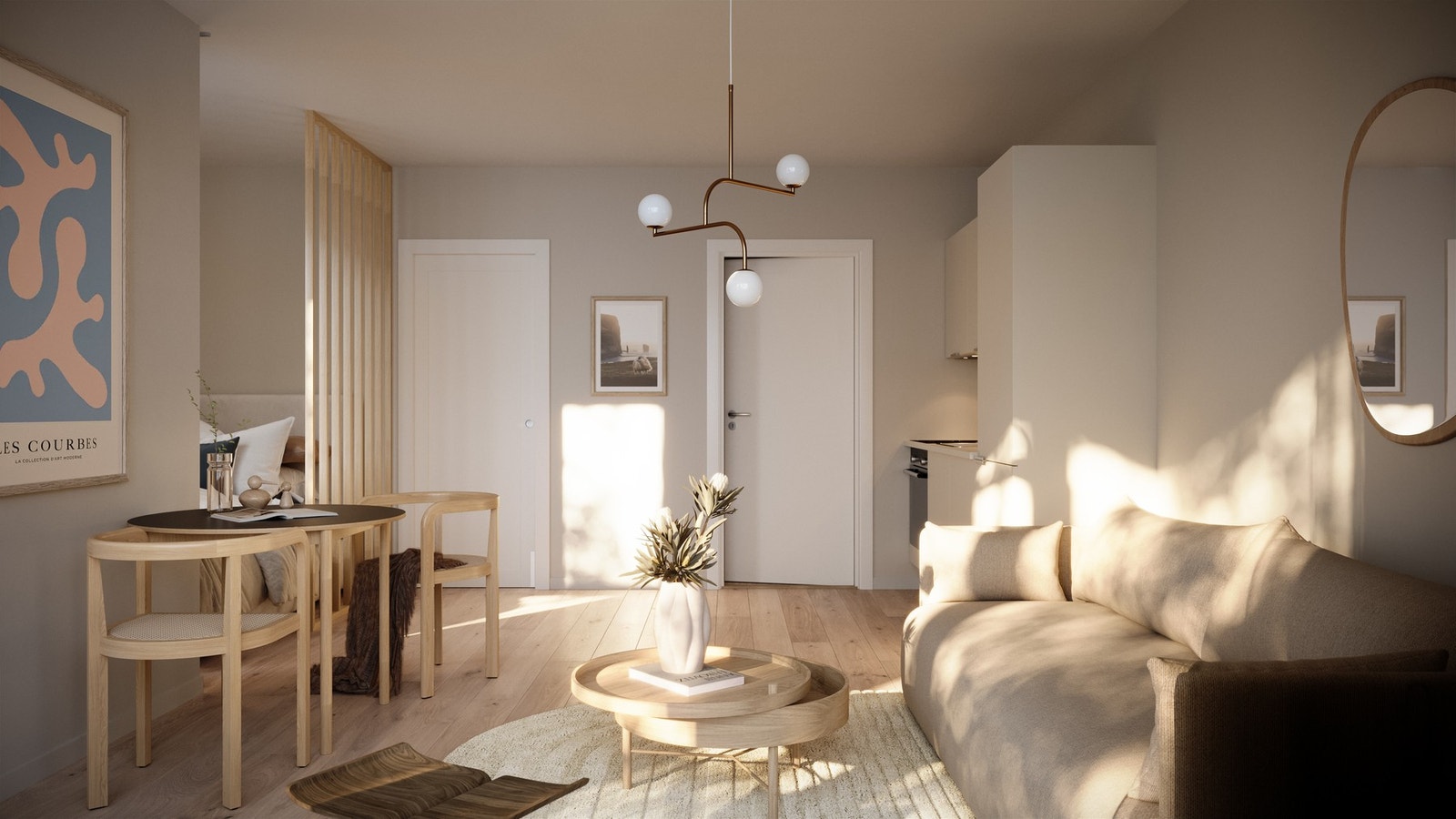 Alle leiligheter ventileres med balansert ventilasjonsanlegg
med varmegjenvinning og filtrering av luft. Galleribilde