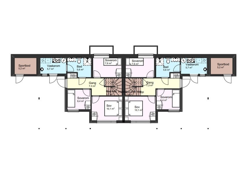 Plantegning første etasje. Galleribilde