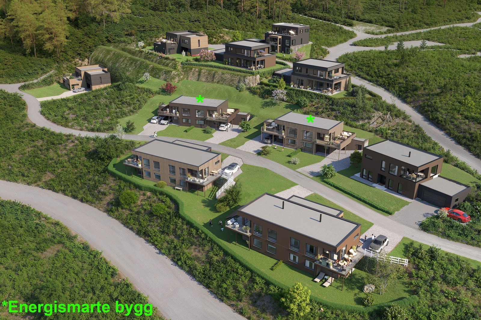 Boligen er utstyrt med smart varmepumpe som reduserer energibehov. Galleribilde