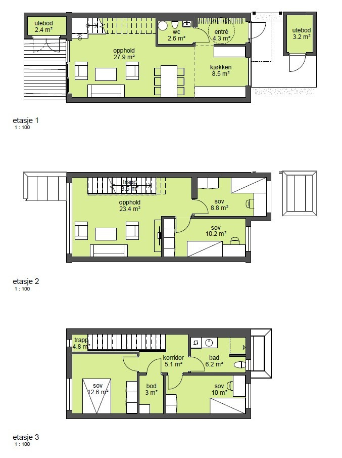 Planløsning boligtype B