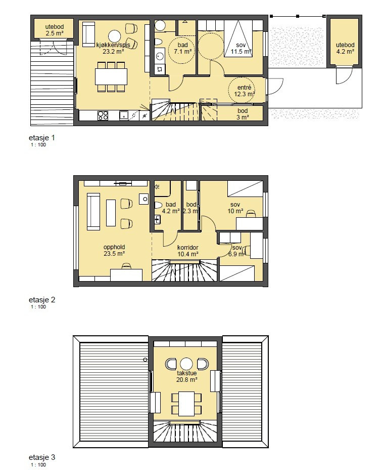 Planløsning boligtype A1