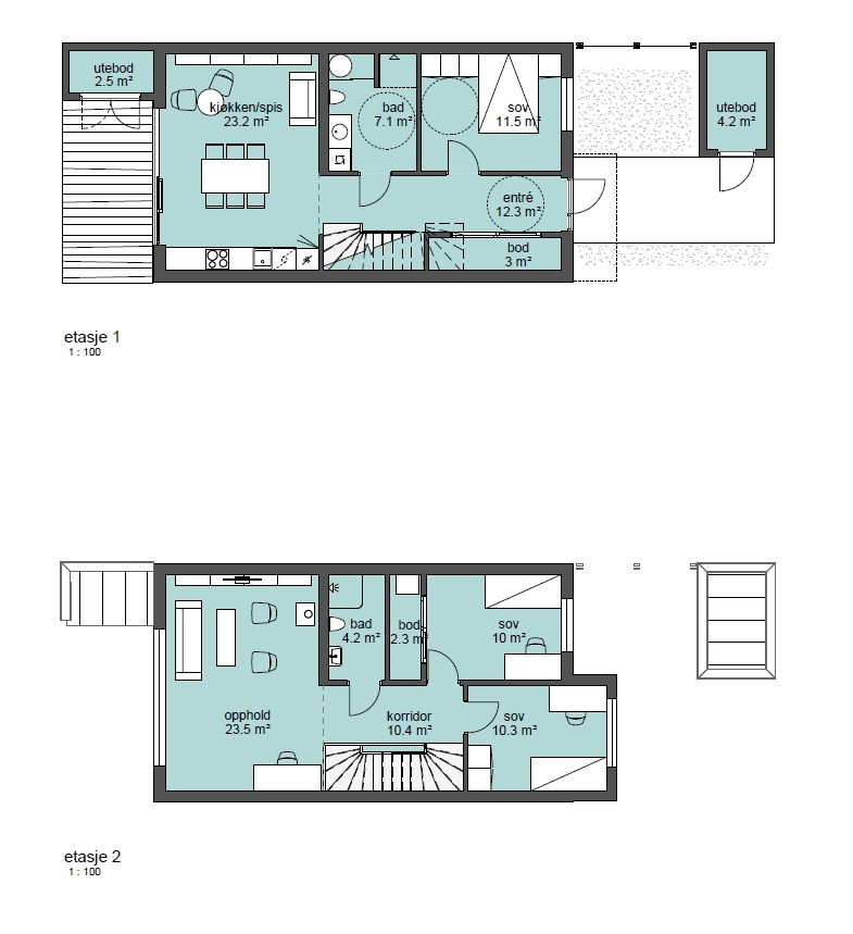 Planløsning boligtype A2