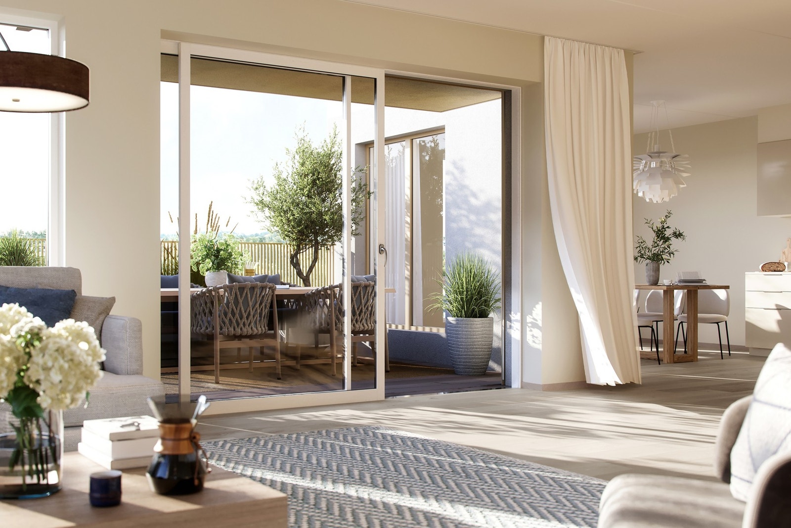 Stue med interiørkonsept; Den lyse Galleribilde