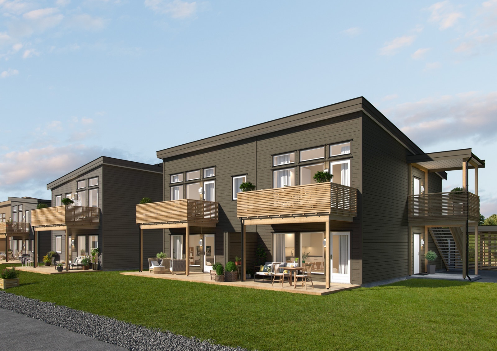 Illustrasjon: Fasade hus 6 - (er ute for salg) Galleribilde