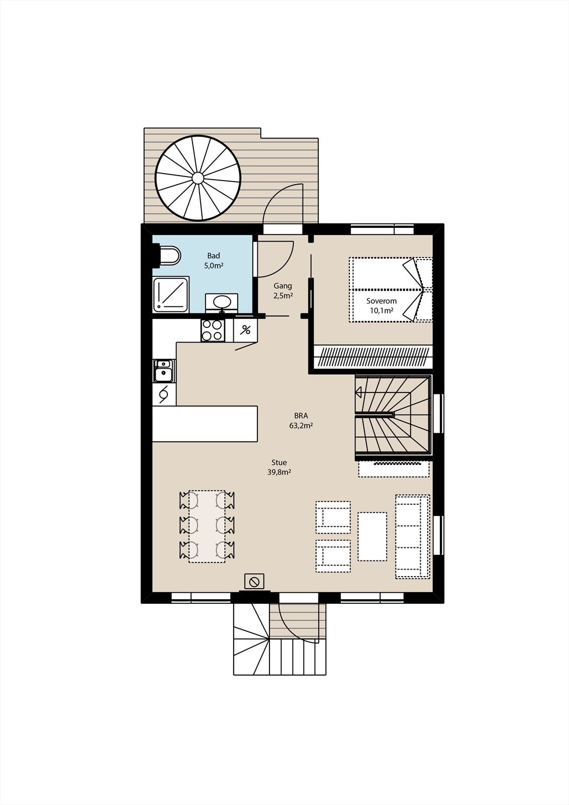 Planskisse 2. etg. Galleribilde