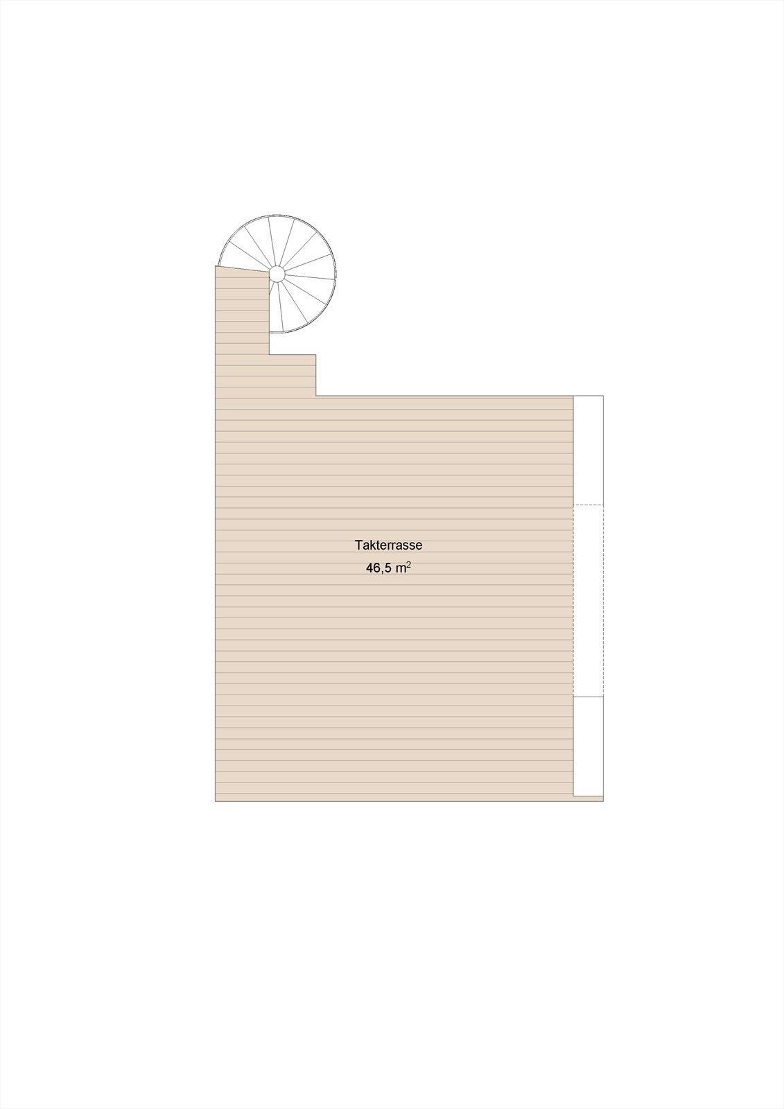 Planskisse takterrasse Galleribilde
