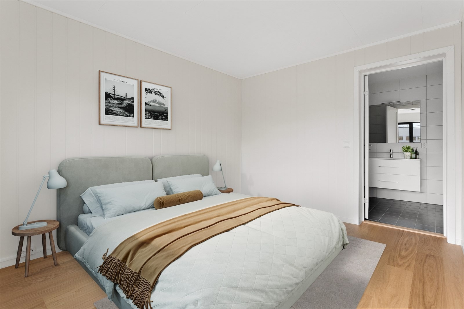 Soverom i 2. etg. Bolig nr. 46. (Bildet er digitalt stylet). Galleribilde