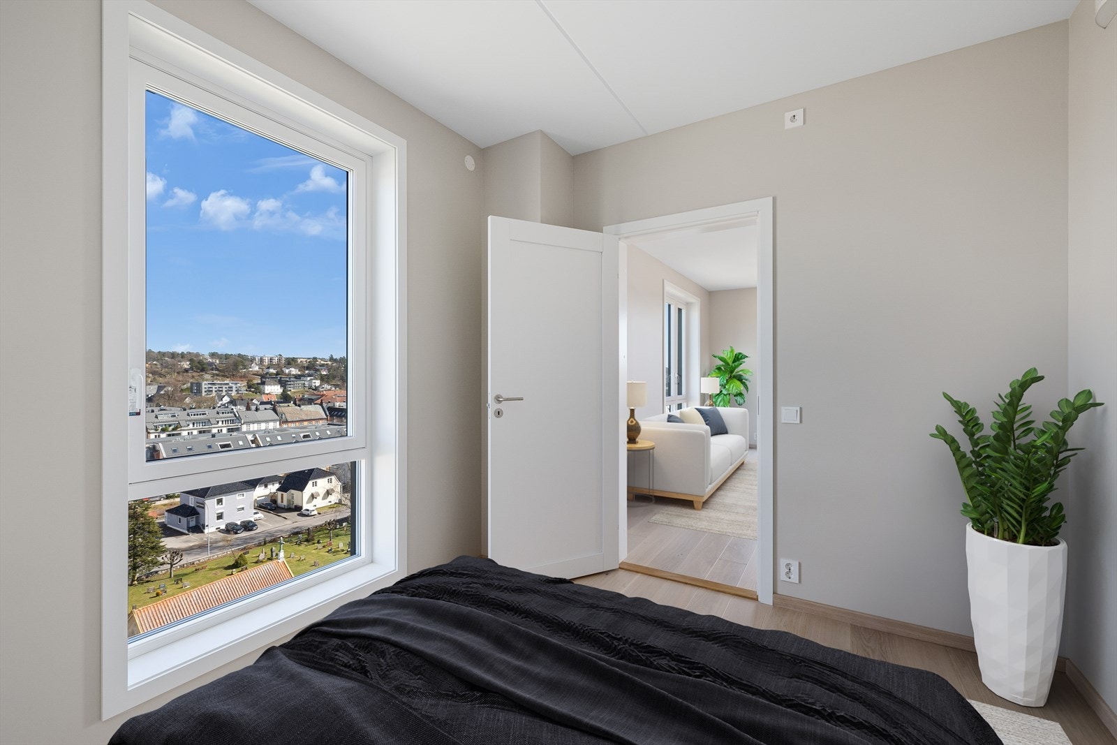 Boligen har 3 soverom. Hovedsoverom med tilgang til privat bad. . Bildene er digitalt stylet. Galleribilde