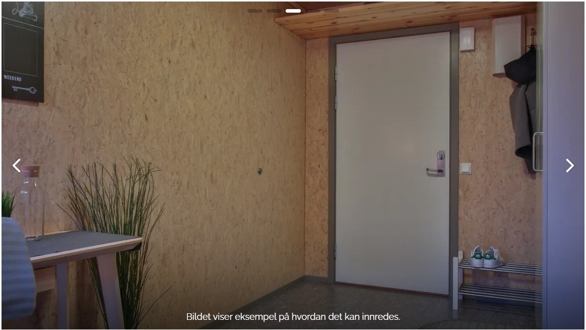 Eksempel på innredning. Vil avvike fra bildet. Galleribilde