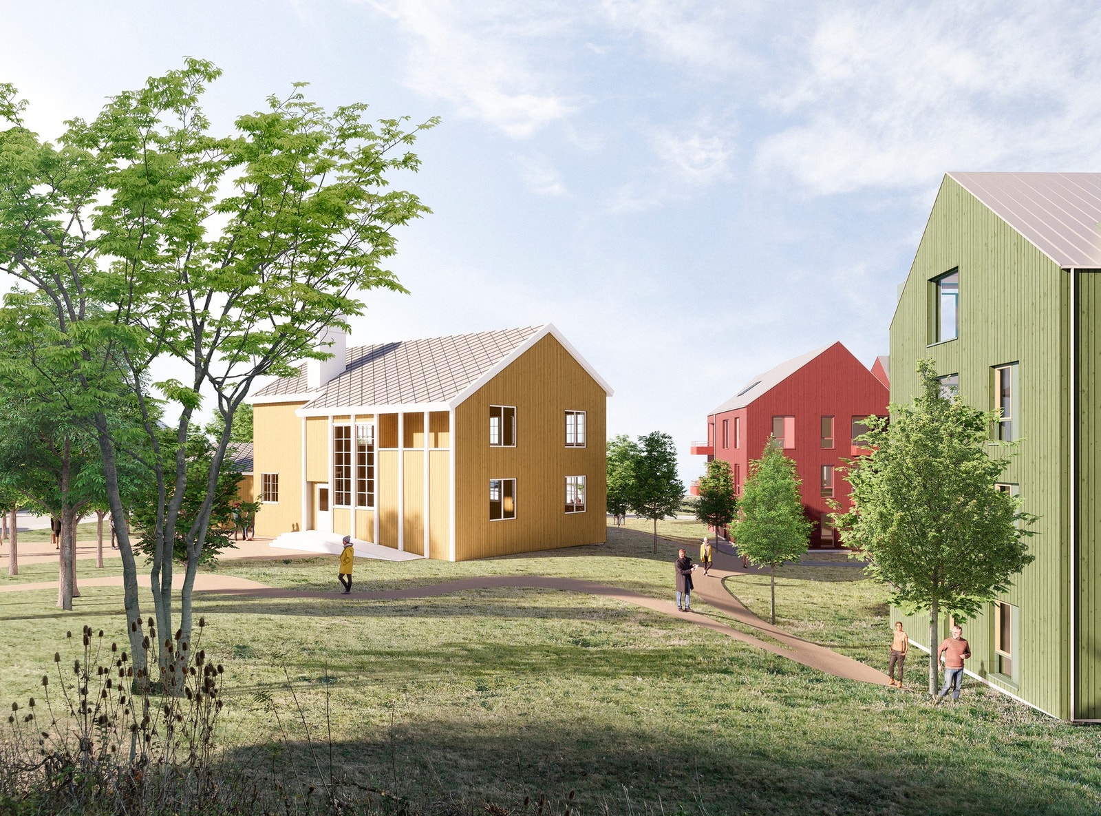 Parkhusene har fått navnet sitt etter den frodige Bispeparken, med Bispegården som nærmeste nabo. I grønne og rolige omgivelser vil du
oppleve nabolaget som hyggelig, varmt, nært og trygt. Galleribilde