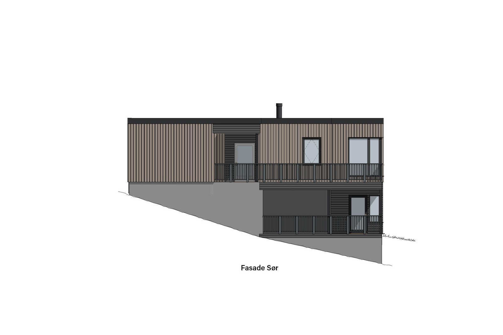 Fasadetegning Galleribilde
