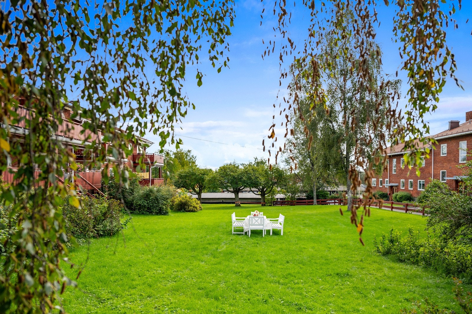 Her kan store og små, to og firebeinte leke trygt i hagen! Galleribilde