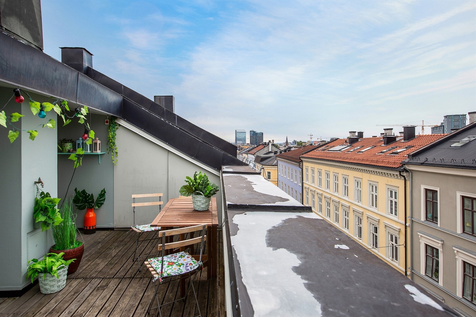 Arkivbilde av borettslagets takterrasse Galleribilde