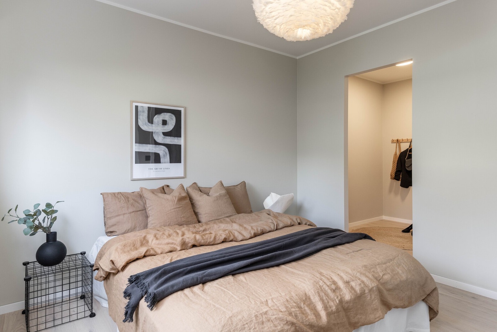 Hovedsoverommet er tilknyttet en innvendig bod man kan innrede som garderobe Galleribilde