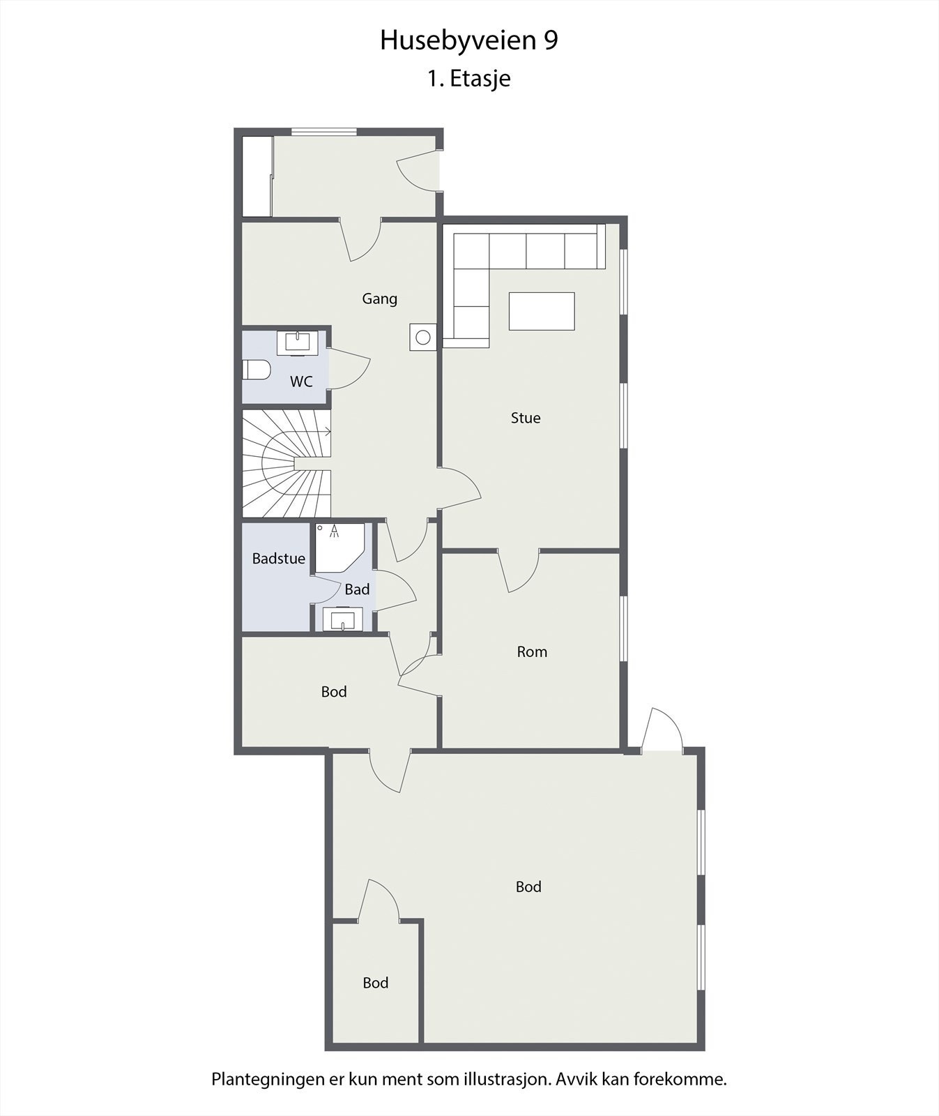 Plantegning 1.etg. Galleribilde