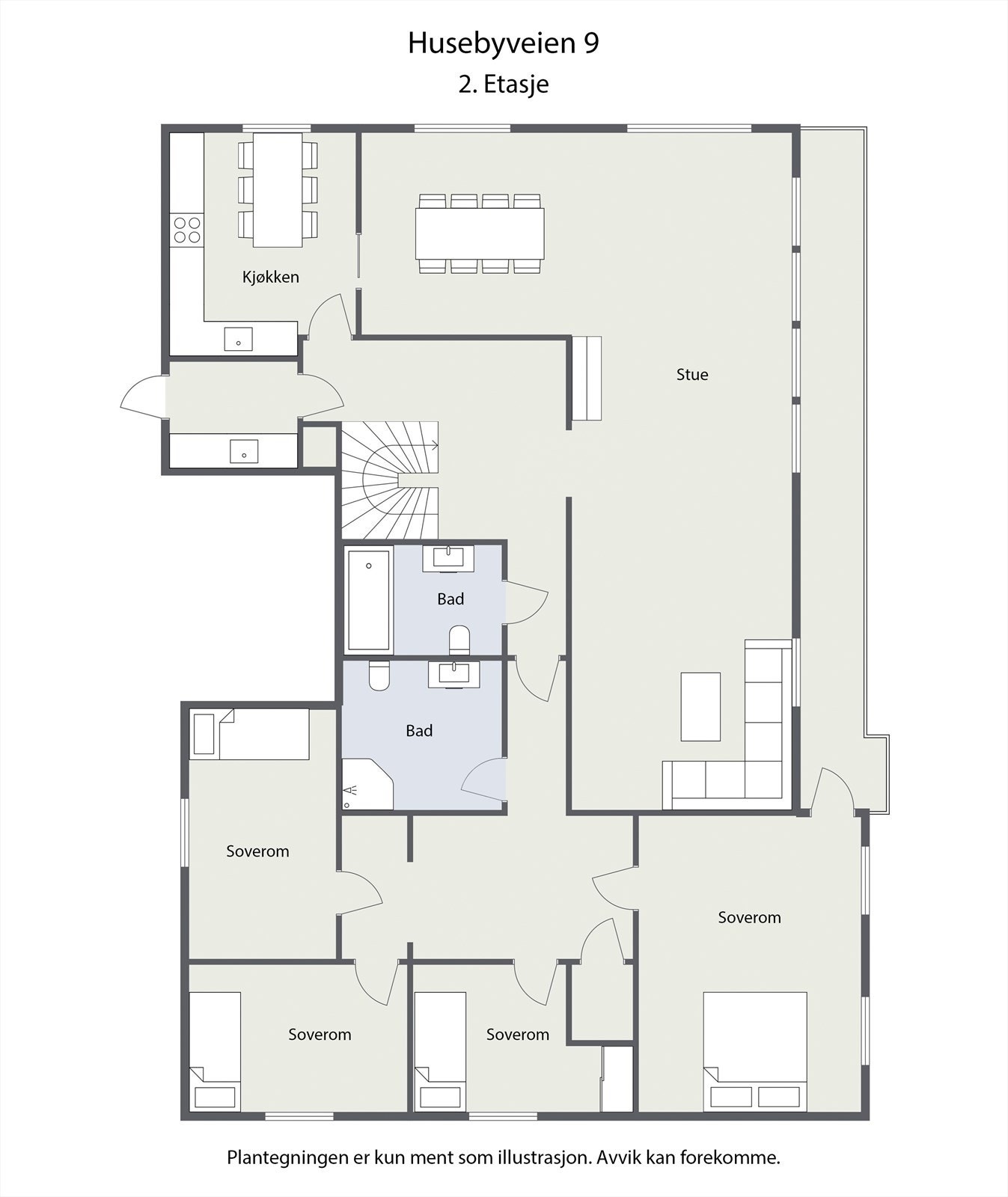 Plantegning 2.etg. Galleribilde