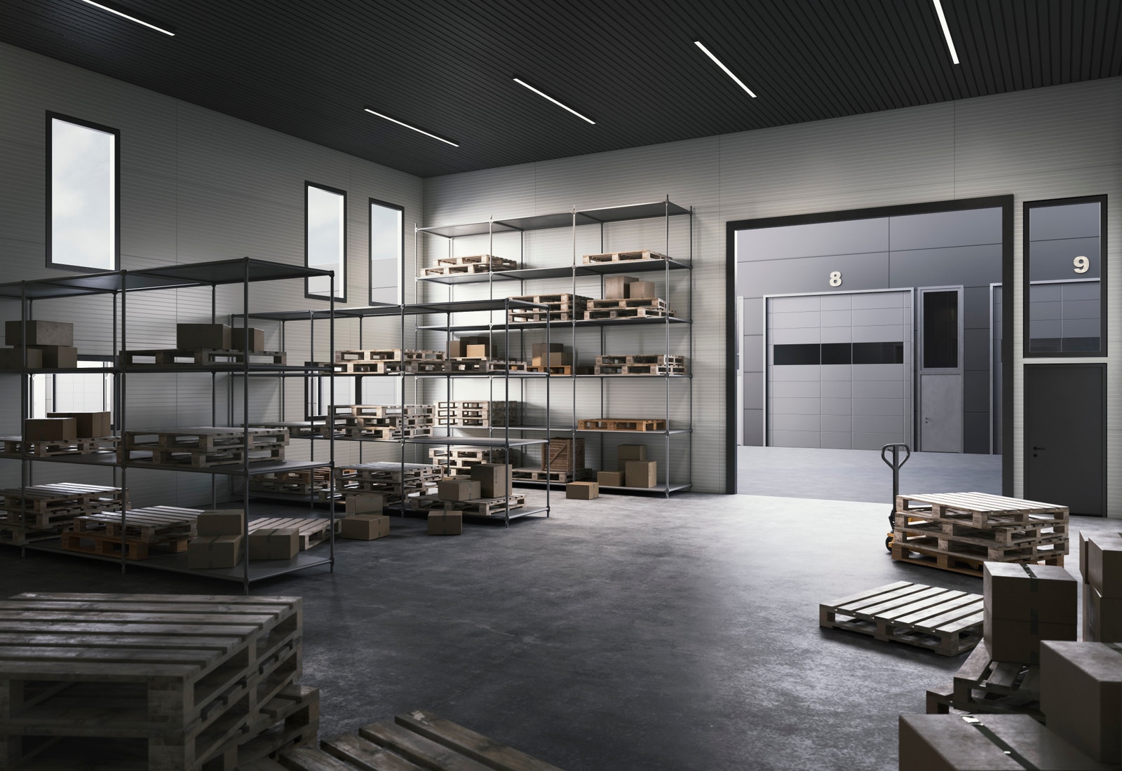 Lagerseksjonen passer seg ypperlig til lagring for små-og mellomstore bedrifter og kan tilpasses etter eget ønske Galleribilde