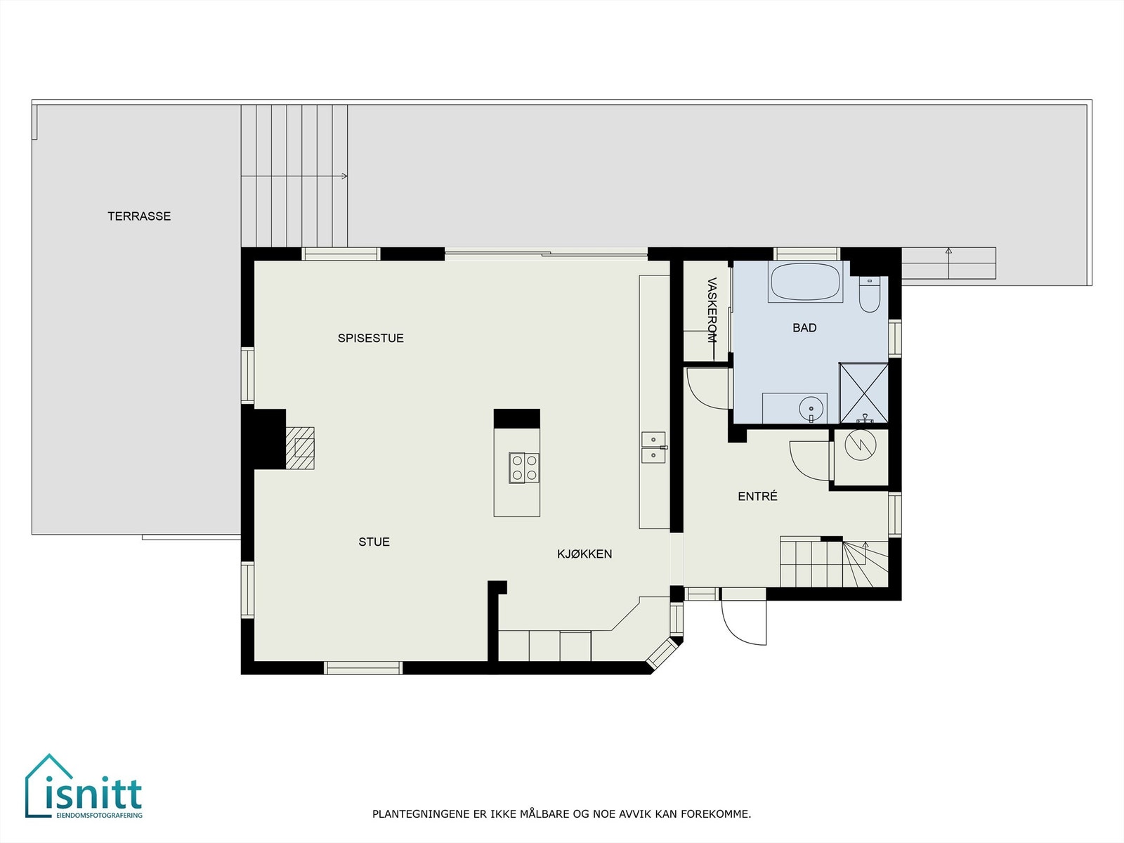 Velkommen inn. Plantegning hovedetasjen. Galleribilde