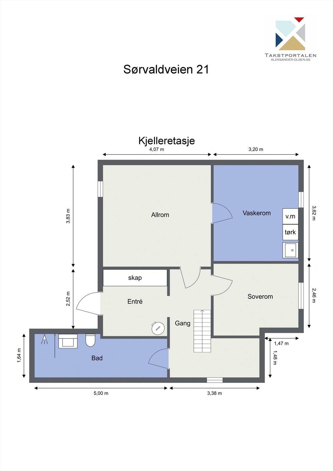 Plantegning kjelleretasje Galleribilde