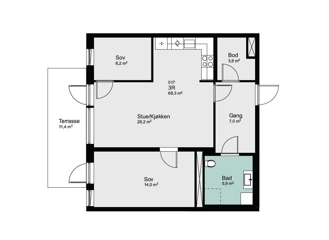 Plantegning - Avvik kan forekomme Galleribilde