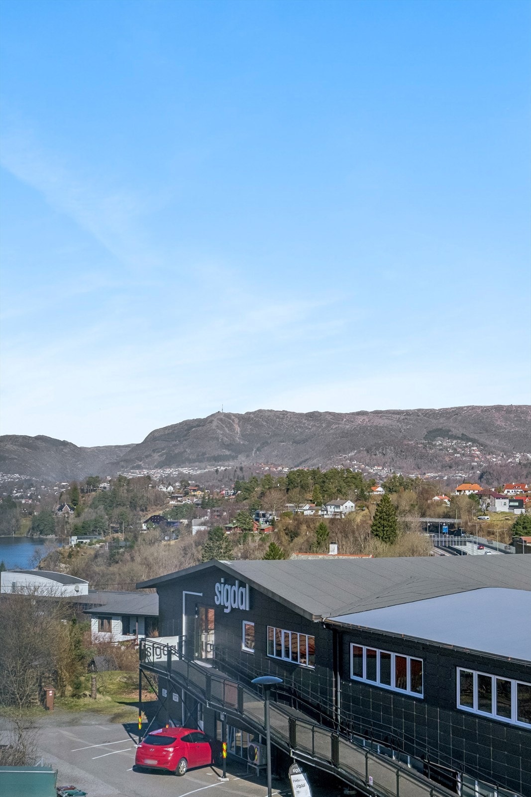 Fin utsikt fra denne toppleiligheten. Galleribilde