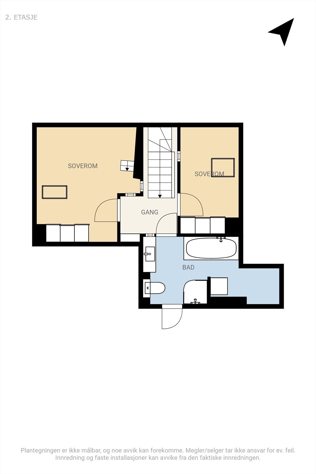 Plantegning, loft. Galleribilde