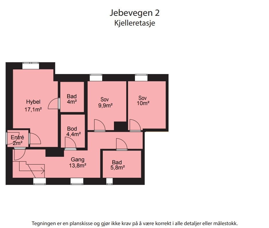 Plantegning kjeller Galleribilde