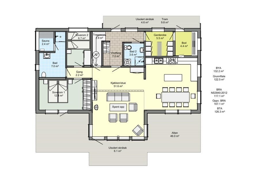 Plan 1 Solheim Premium. Galleribilde