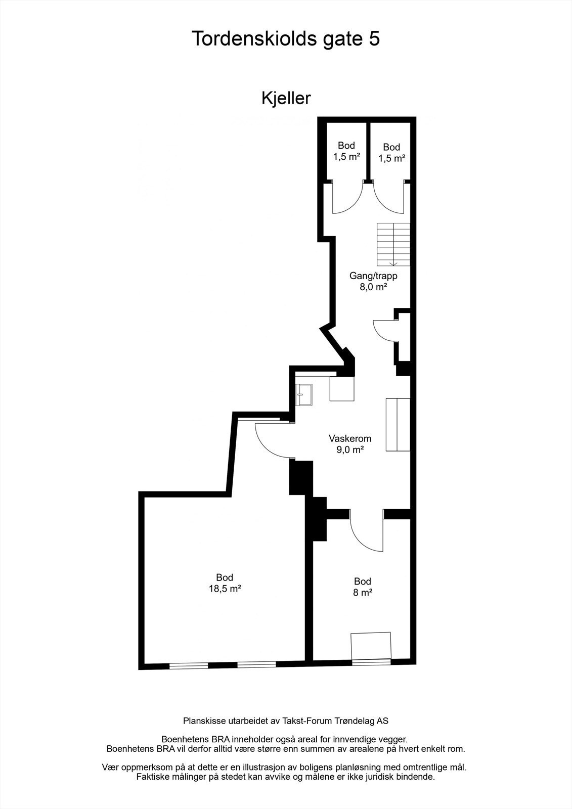 Planskisse kjeller Galleribilde