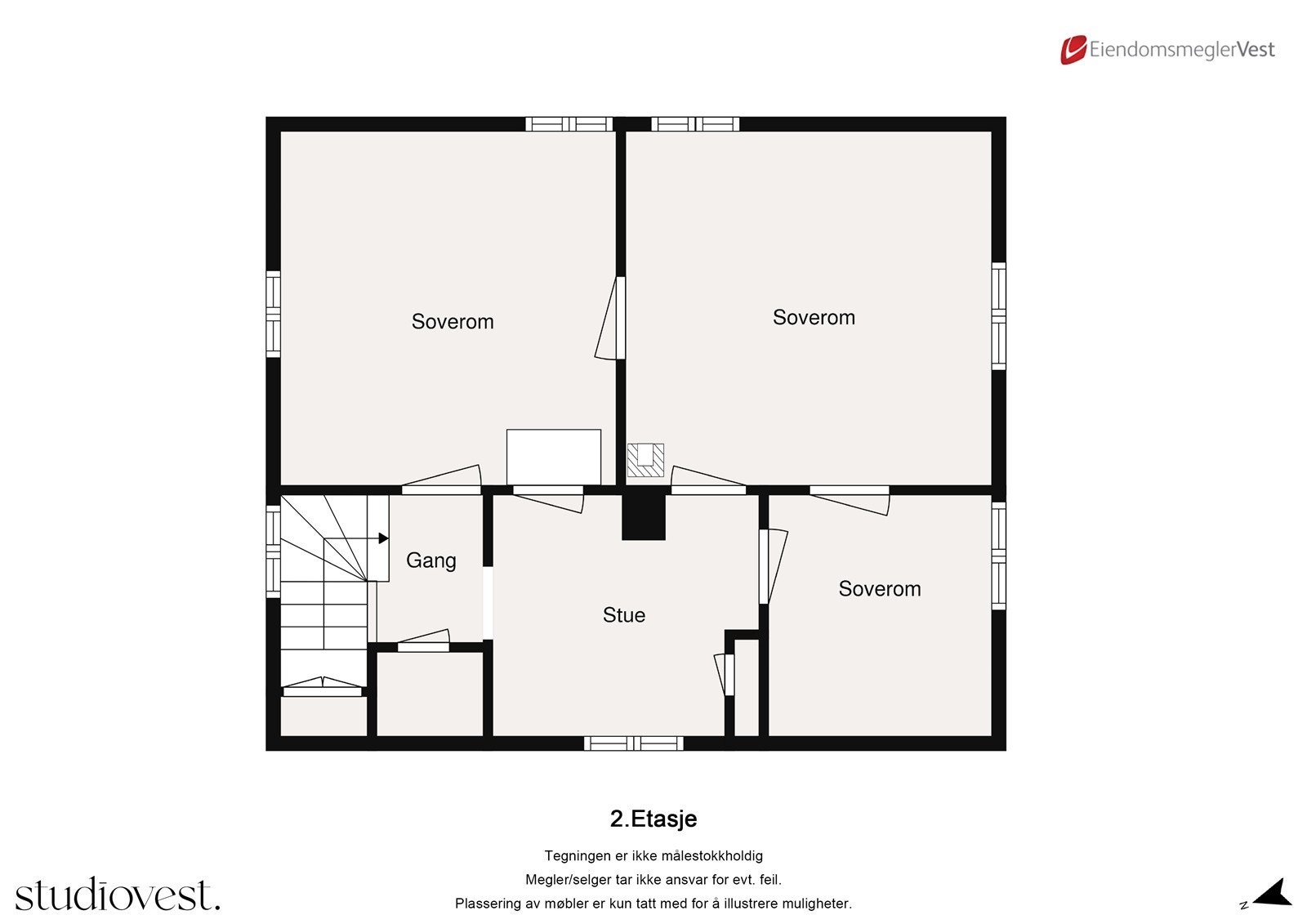 Planskisse loft. Galleribilde