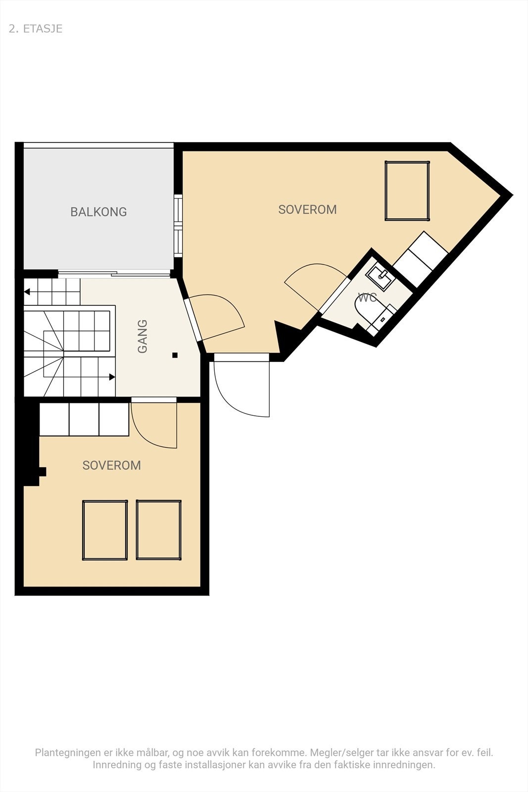 Planskisse i boligens 2. etasje Galleribilde