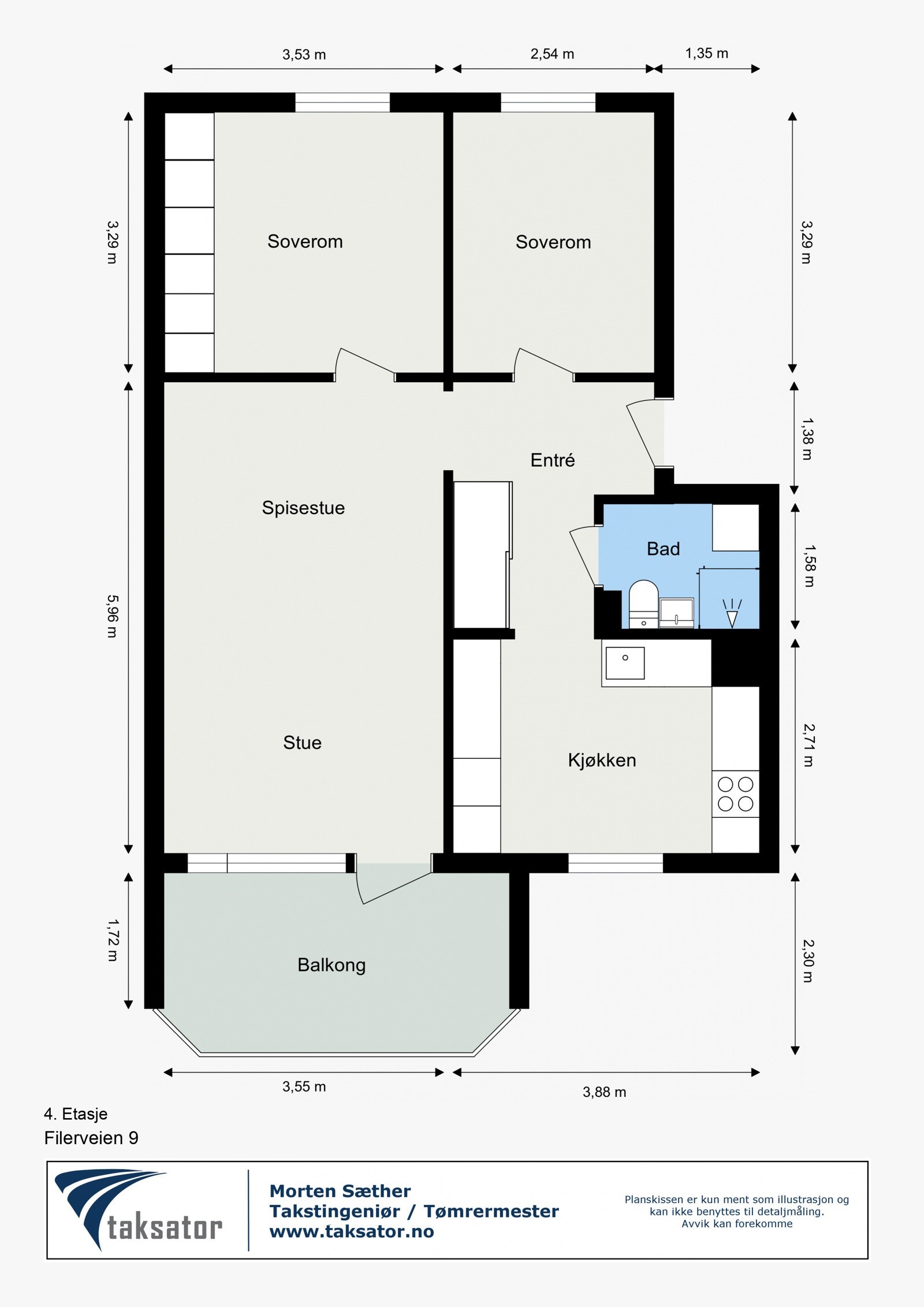 Plantegning | Filerveien 9 | 4.etasje Galleribilde