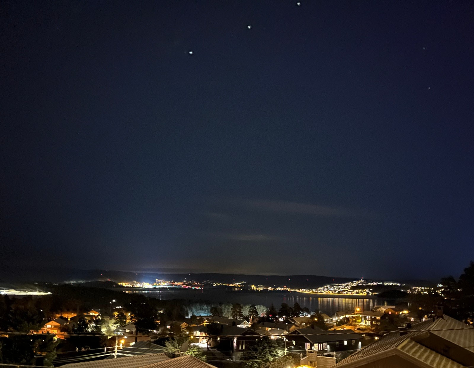 Flott utsikt kveldstid Galleribilde