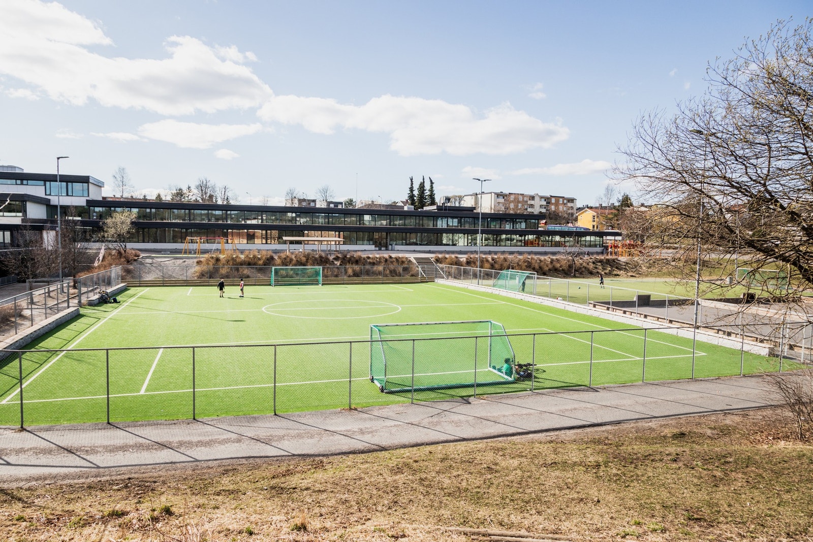 Området blir også flittig brukt utenom skoletid. Galleribilde