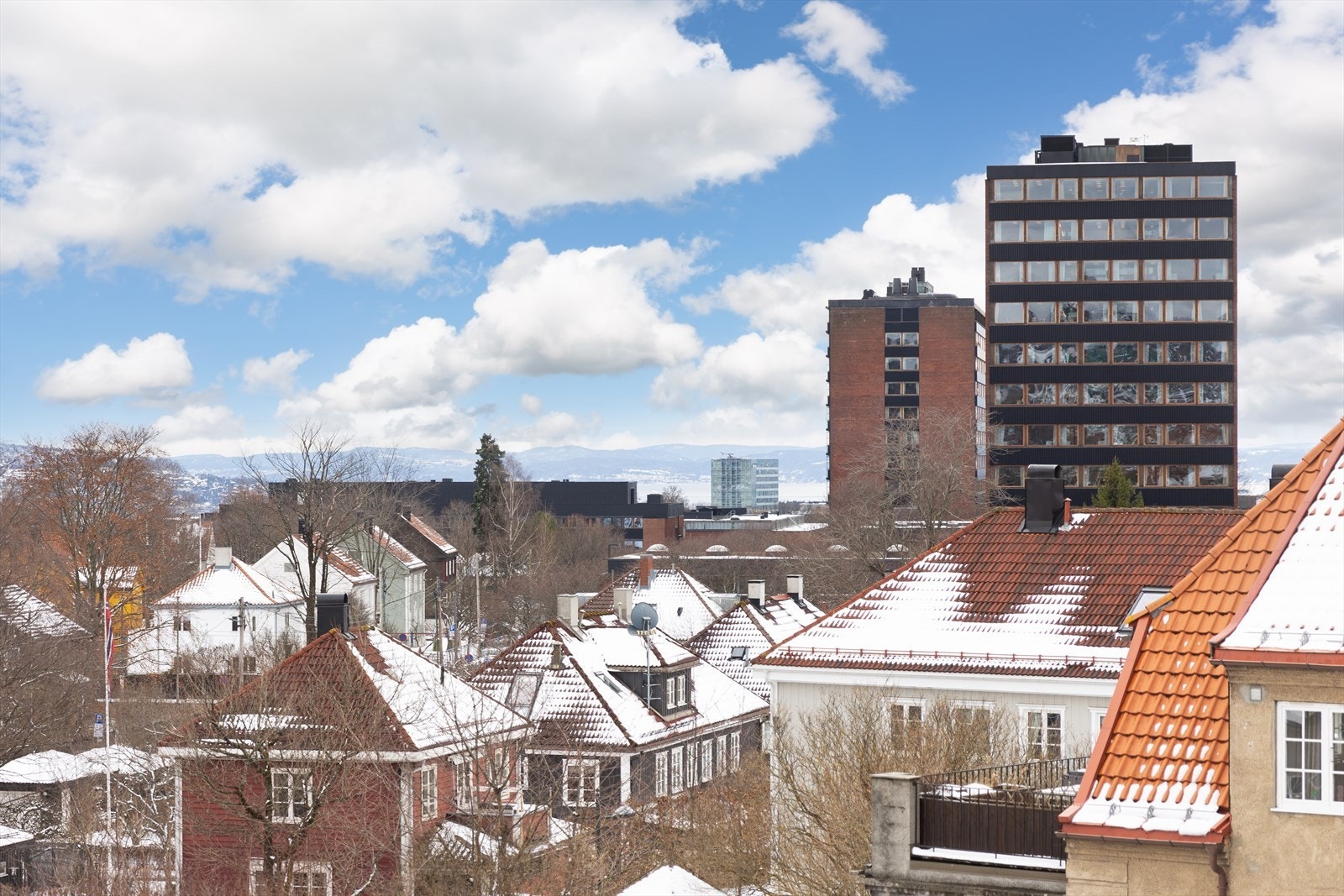 Utsikt mot Blindern og Oslofjorden i det fjerne. Galleribilde