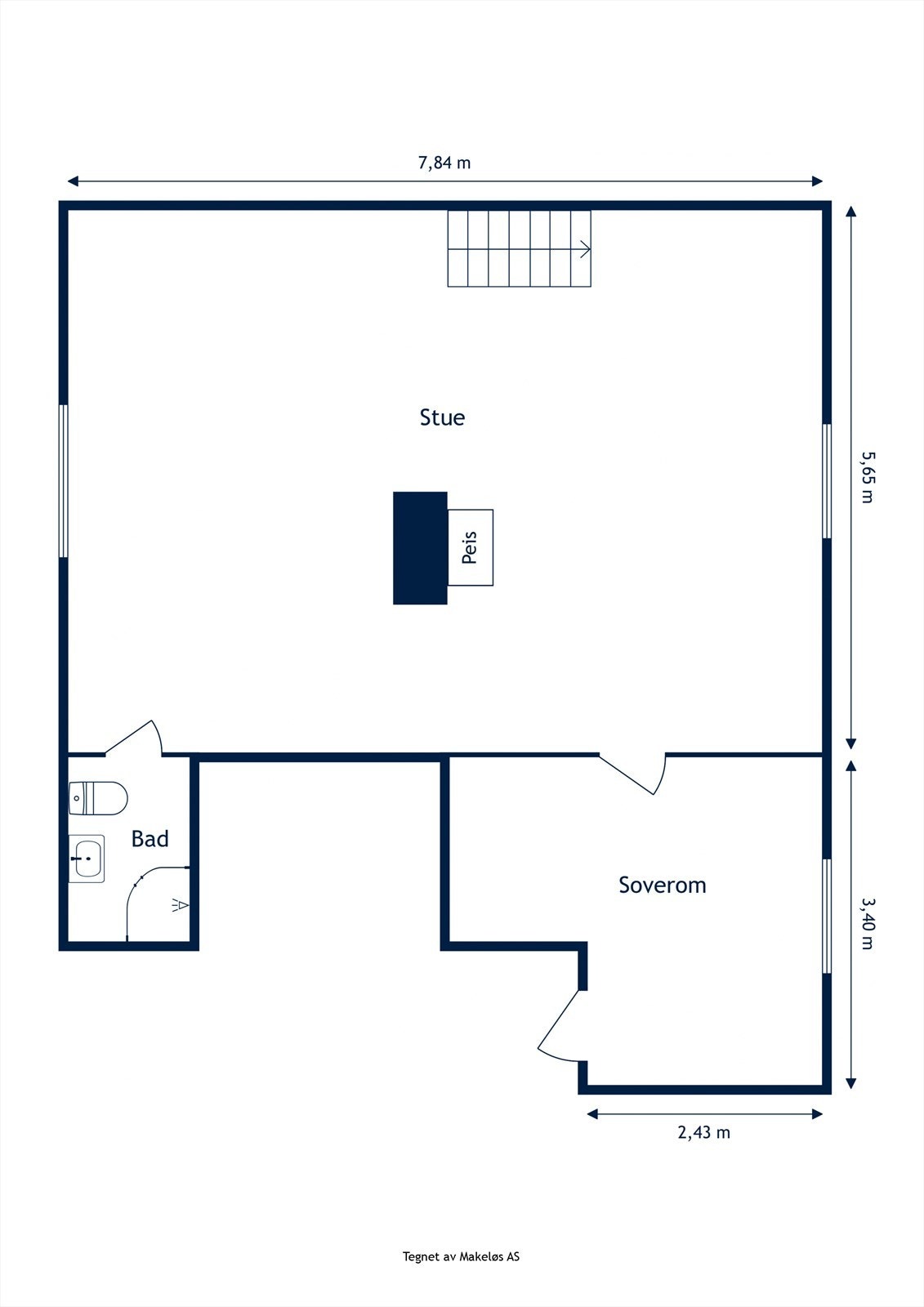 Plantegning loft. Galleribilde