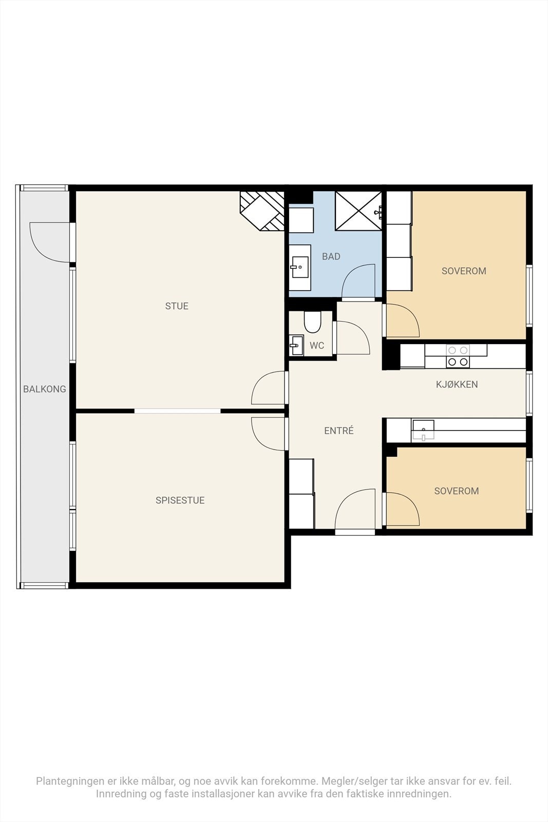 Gjennomgående og god planløsning! Galleribilde